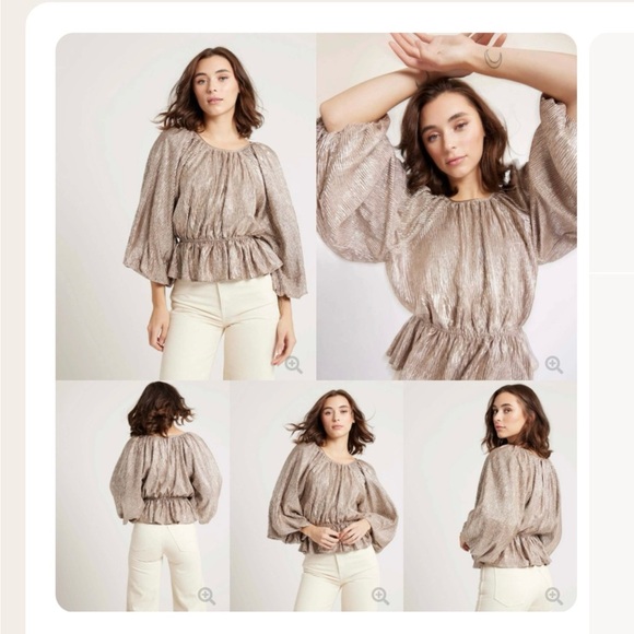 Mille Resort & Travel ,Karis Top Lux  Metallic Gold  Women's Top Size XXS-M - Picture 6 of 15